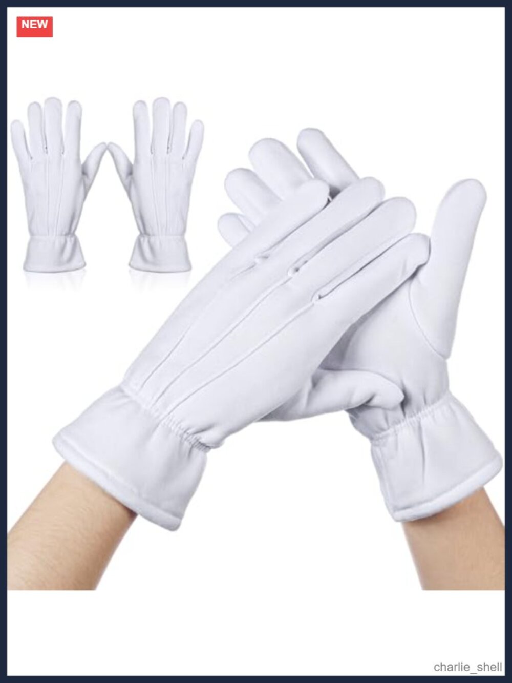 XL Polyester Fleece Tuxedo Gloves Formal Parade Santa